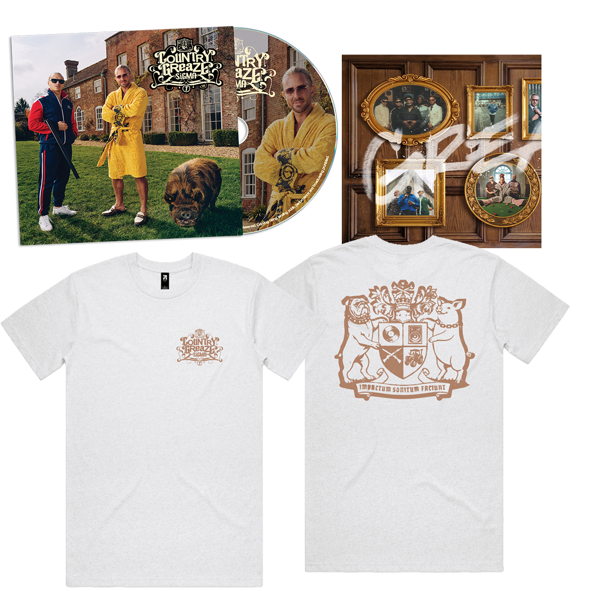 COUNTRY GREAZE CD + T Shirt + Signed Full Colour Booklet PRE ORDER