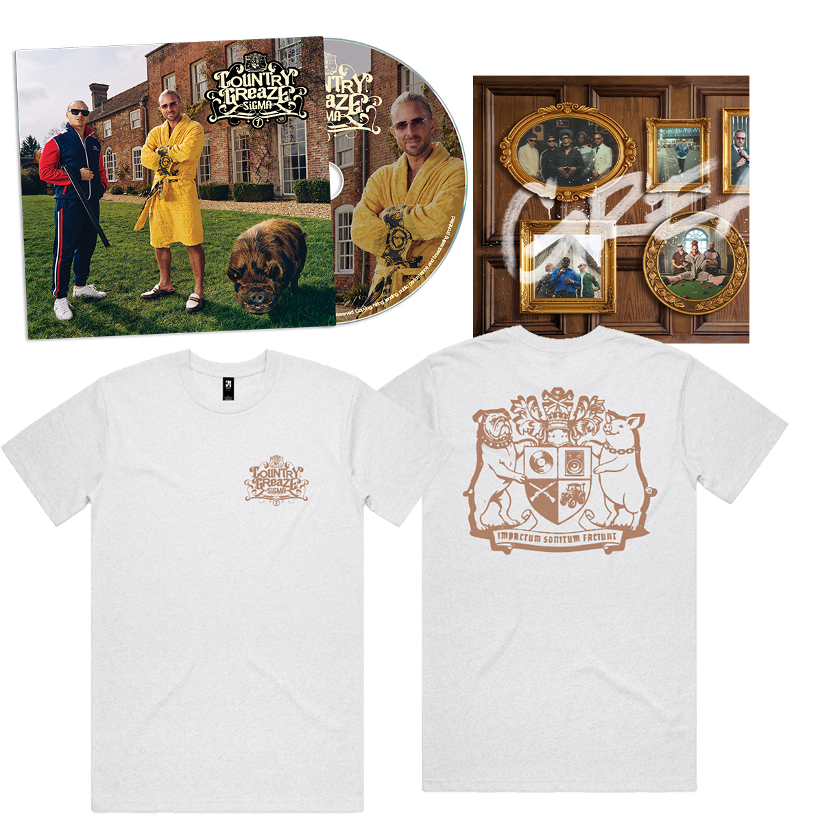 COUNTRY GREAZE CD + T Shirt + Signed Full Colour Booklet PRE ORDER