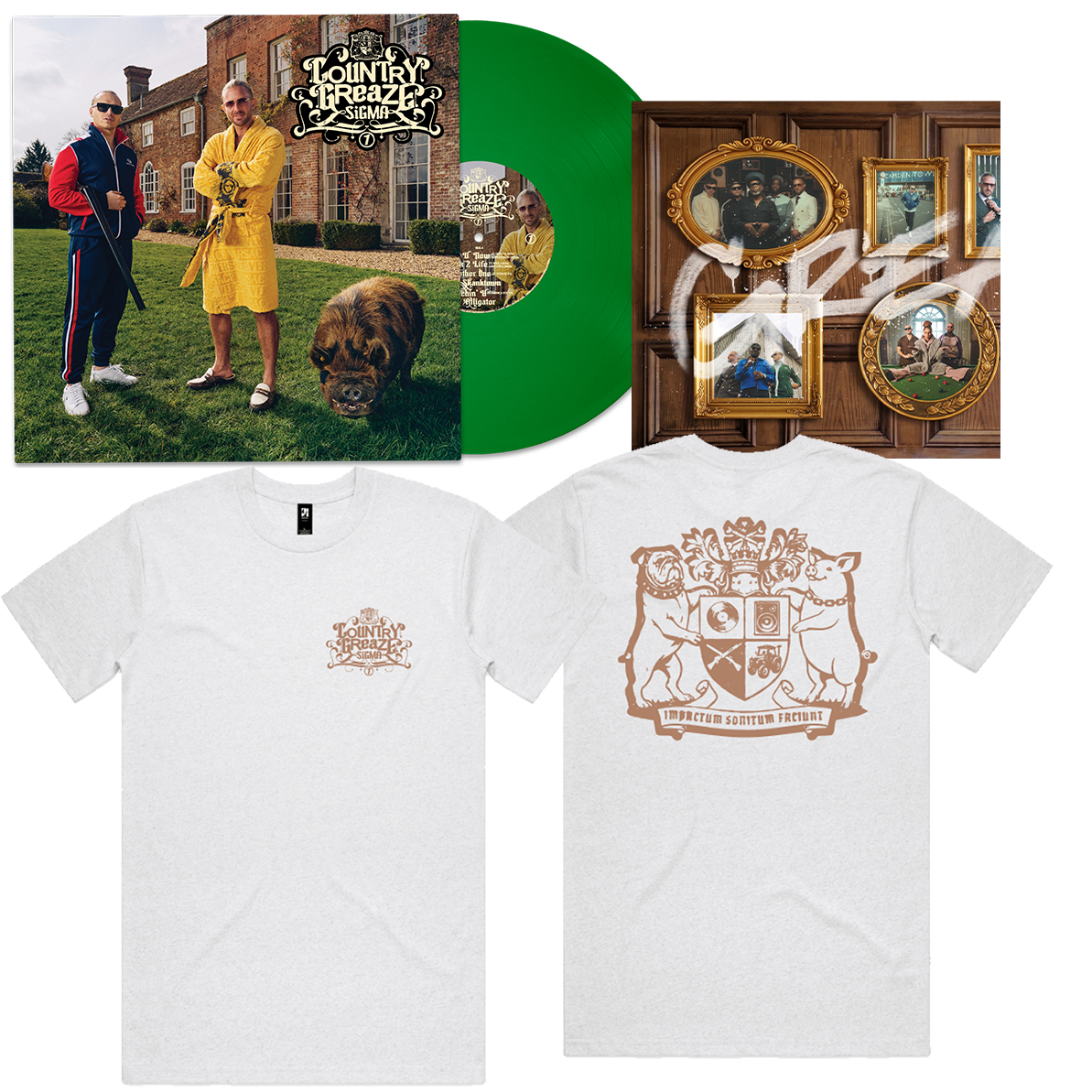 COUNTRY GREAZE 12" Vinyl + T Shirt + Signed Full Colour Booklet PRE ORDER